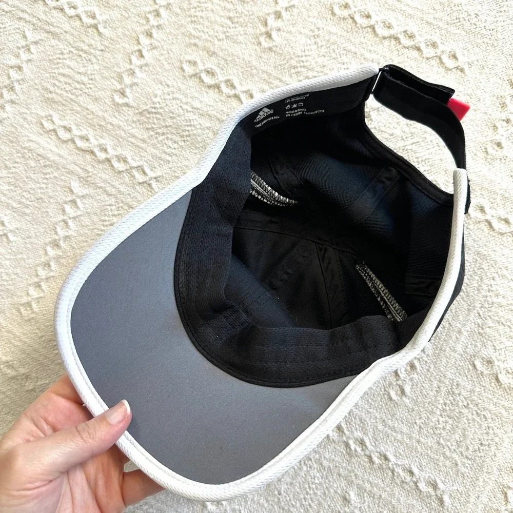 Adidas Adizero Running Hat Black Pink Performance Adjustable Cap‎ OSFA